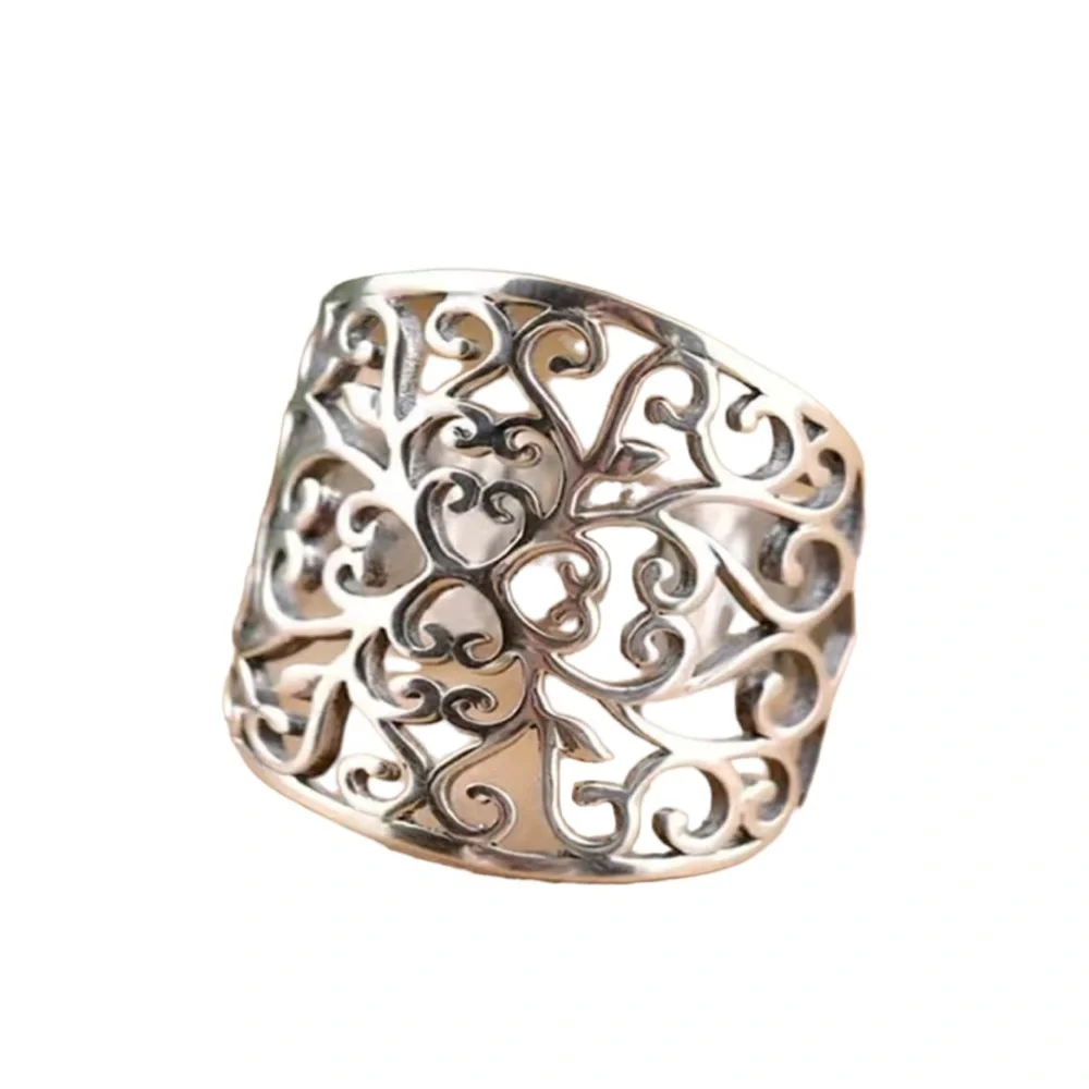 Silver Plated Boho Vintage Design Silver Ring